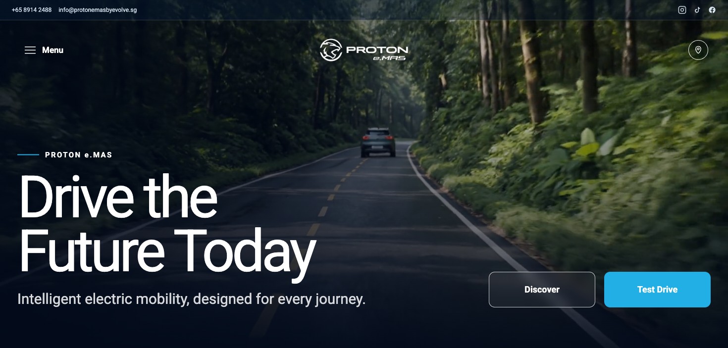 Proton e.MAS website preview